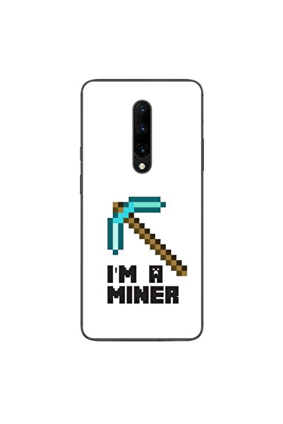 OEM Husa compatibila cu OnePlus 7 Pro Silicon Gel Tpu Model Minecraft Miner