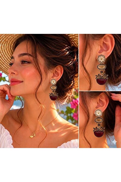 Mf Brand Model Earrings