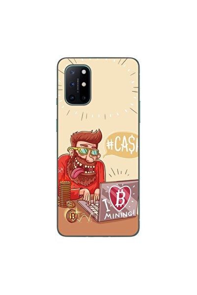 OEM Калъф, съвместим с OnePlus 8T, силиконов гел TPU, модел BTC Mining