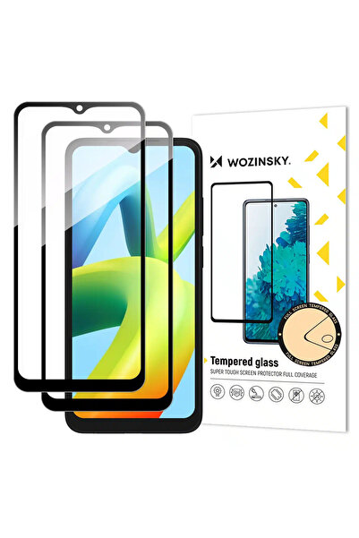 WOZINSKY Full Glue Tempered Glass 2τμχ - θήκη για Xiaomi Redmi A2 / A1 - Μαύρο