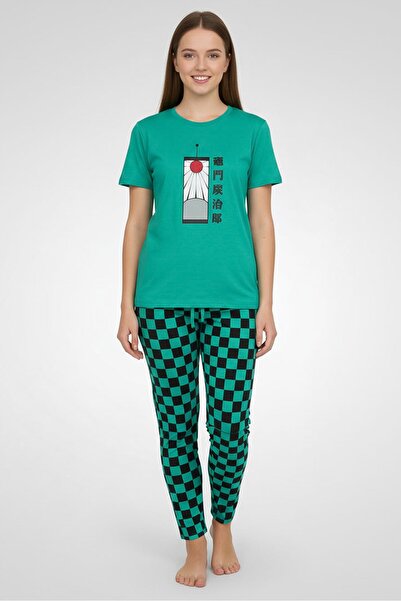 Don't Call Me Jennyfer Demon Slayer Women Short Sleeve Pyjama Top And Pants S...