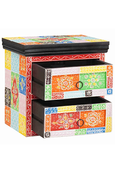 vidaxl Dulap de noapte cu sertar Multicolour 40 x 30 x 40 cm