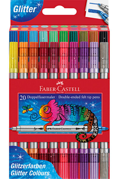 Faber Castell CARIOCA 20 CULORI CU Sclipici 2 Vârfuri FABER-CASTELL