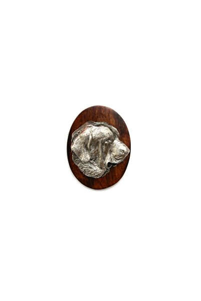 Art - Dog Spanish Mastiff, Mastín Español - Dog show brooch, starter number c...