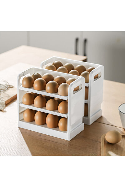 Zorix 3 Tier 30 Egg Holder Stand Refrigerator Organizer Organizer Refrigerato...