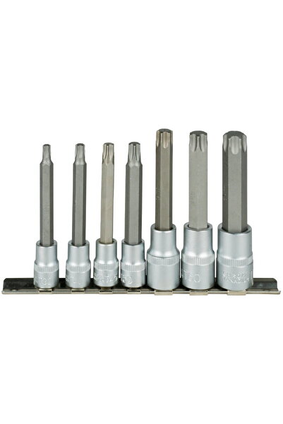 JBM TORX TUBULAR BIT SET 3/8" - 1/2" 3/8": T30,T40,T45,T50 1/2": T55,T60,T70