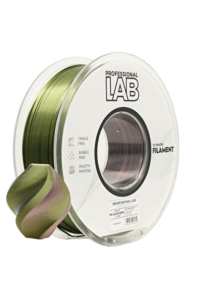 Professional LAB Professional Filament LAB Silk PLA Tri Color Army 1.75 mm 1 kg