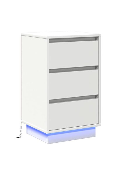 vidaxl Dulap de noapte cu sertar Alb 39 x 34,5 x 65 cm Lemn compozit