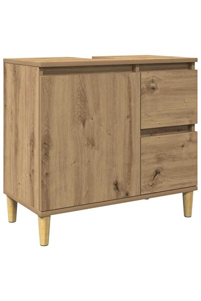 vidaxl Dulap de chiuvetă, stejar artizanal, 65x33x60 cm lemn prelucrat