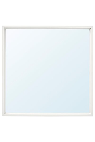 IKEA مرآة نيسيدال، بيضاء، 65 × 65 سم