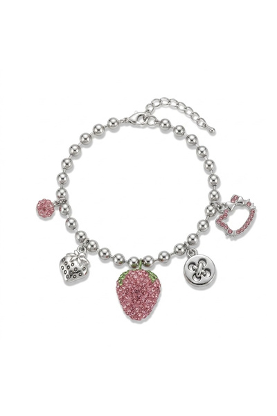 h&b design jewel Strawberry Detailed Charm Necklace