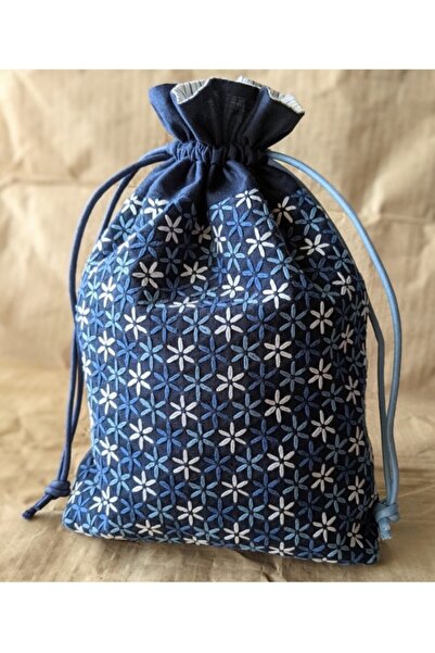 Olympus Daisy (Hinagiku) Drawstring Pouch Kit Sashiko