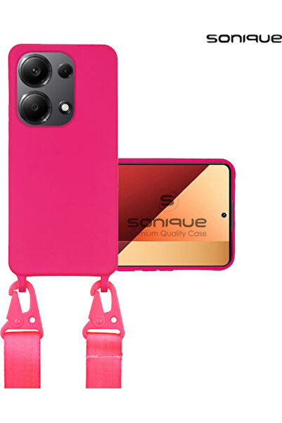 Other Sonique Θήκη Πλάτης Σιλικόνης 0.5mm με Λουράκι Φούξια (Redmi Note 13 Pr...