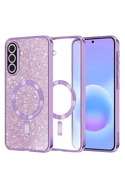 Evolium Husa Telefon pentru Samsung Galaxy A57 5G, MagSafe, cu Sclipici, TPU,...