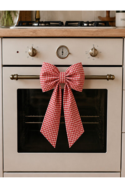 Mirilliahome Gingham Patterned Decorative Door Ornament Oven Handle Bow Kitch...