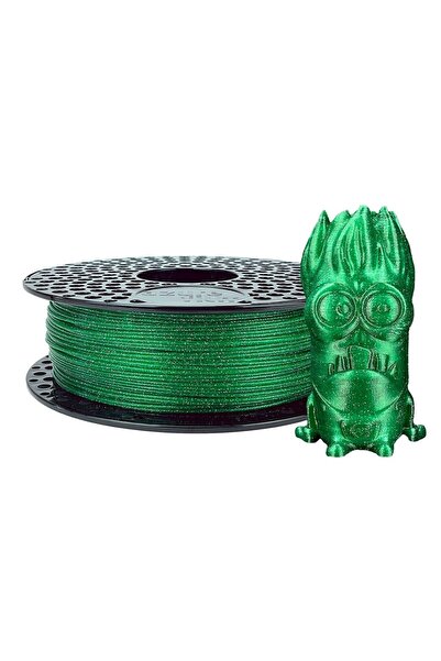 AZUREFILM Filament Pla Glitter Green ( sclipici verde ) 1.75 mm 1 KG