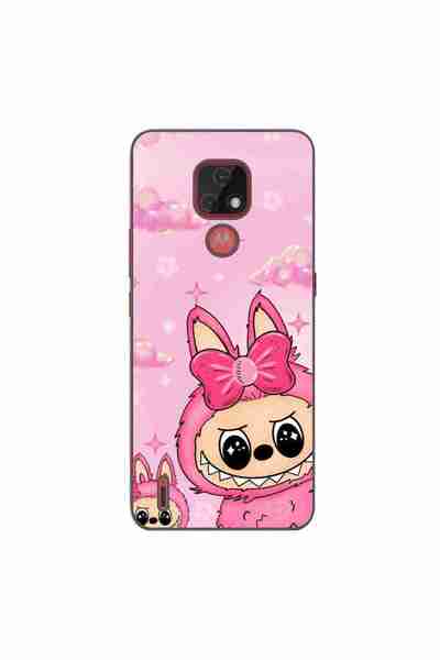 OEM Husa compatibila cu Motorola Moto E7 Silicon Gel Tpu Model Labubu Pink Fa...
