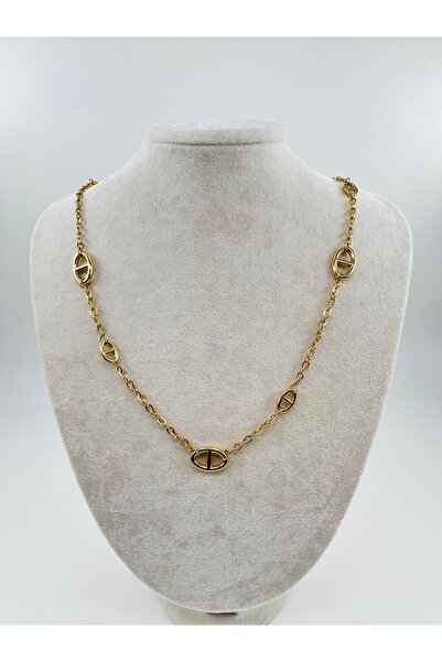 Bozhi Steel Long Necklace 4 Silver Daily Elegance Stylish Gift Gold