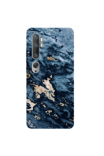 Other Xiaomi Mi Note 10 Pro Marble Blue Gold Transparent Silicone TPU Θήκη