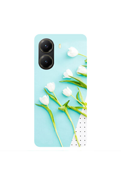 Other Xiaomi Poco X7 Pro White Tulips Transparent Silicone TPU Θήκη