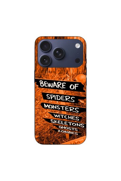 OEM Калъф, съвместим с Apple iPhone 17 Pro, силиконов гел TPU, с десен Хелоуи...