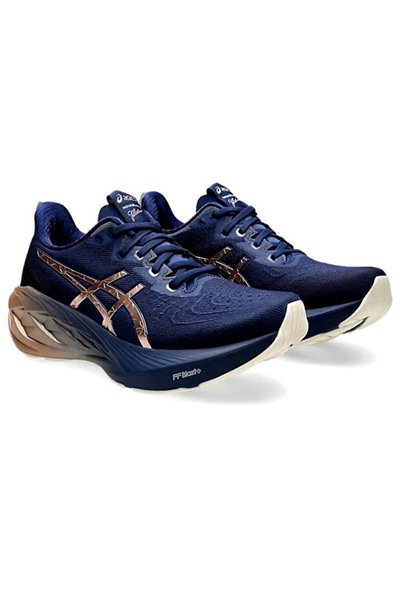 Asics & Onitsuka Tiger Asics Novablast 4 Outdoor Running Shoes Blue/Gold for Men/Women/Students