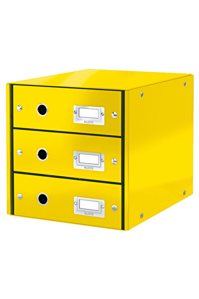 Leitz Dulap galben cu 3 sertare CLICK&STORE