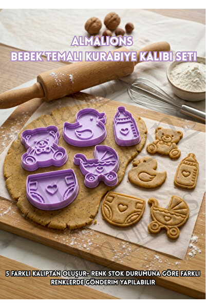 almalions Bebek Temalı Kurabiye Kalıbı Seti - Hamur Şekillendirici - Şeker Ha...
