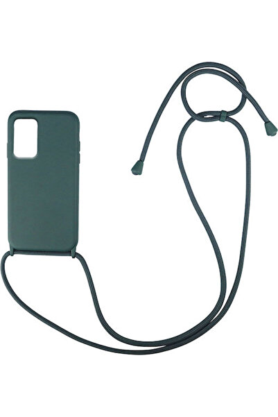 Other Sonique Carryhang Πίσω Θήκη Σιλικόνης 0.5mm με Λουράκι Σκούρο Πράσινο (...