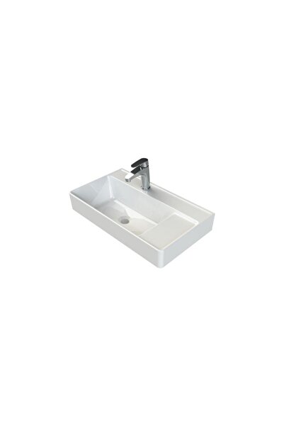 TURKUAZSERAMİK Turkuaz Cerastyle Sharp Etajer Uyumlu Damlalıklı Lavabo 65*38 cm
