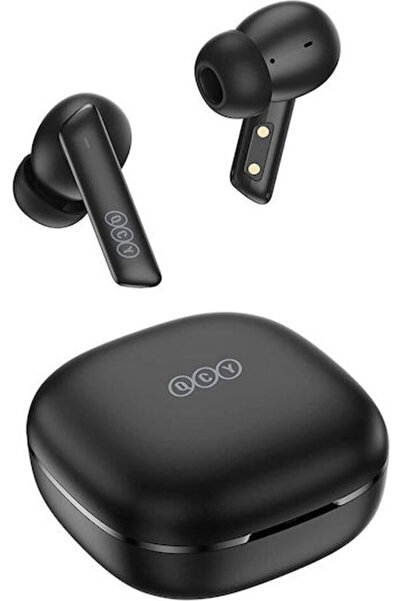 QCY HT05 Ενδοωτικά Ακουστικά Bluetooth Handsfree με Θήκη Φόρτισης Μαύρα