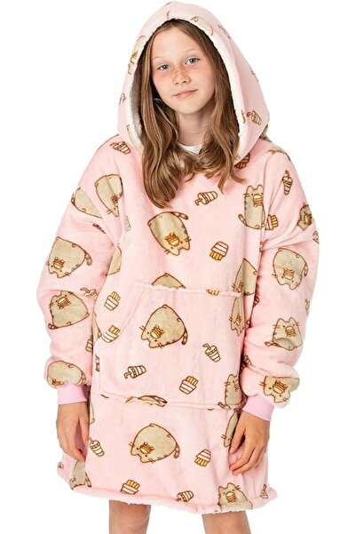 OEM Oversized fleece hoodie, midi, for kids, pink, 14-15 years,