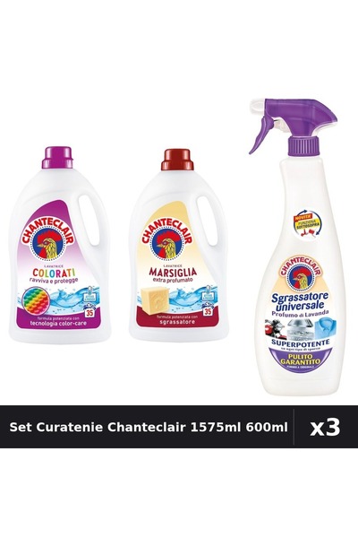 Chanteclair Set 3 Detergent și Degresant 1575ml 600ml - Color, Marsilia, Mosc...
