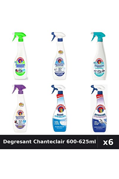 Chanteclair Set 6 Degresant Universal 600-625ml - Lămâie, Bicarbonat, Mosc, A...