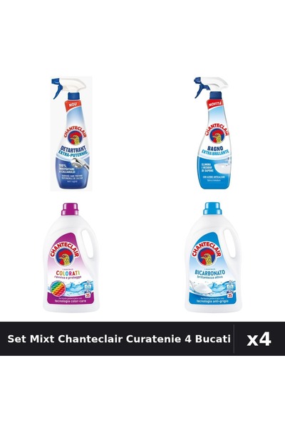 Chanteclair Set 4 Detergent și Degresant 1575ml 625ml - Color, Bicarbonat, Ex...