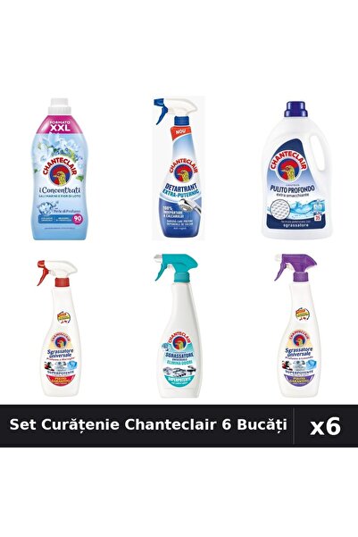 Chanteclair Set 6 Curățenie - Balsam 1800ml, Detergent 1575ml, Degresant 600ml
