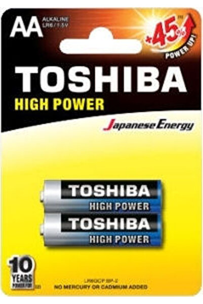 Toshiba Συσκευασία 2 τεμαχίων Αλκαλικές Μπαταρίες AA Υψηλής Ισχύος 1.5V