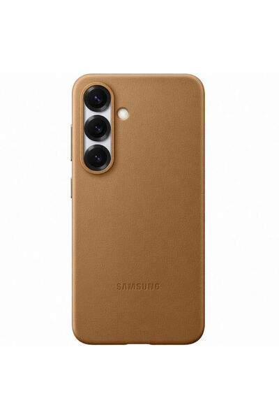Samsung Θήκη πλάτης κινητού από συνθετικό δέρμα σε χρώμα καμήλας (Galaxy S25)...