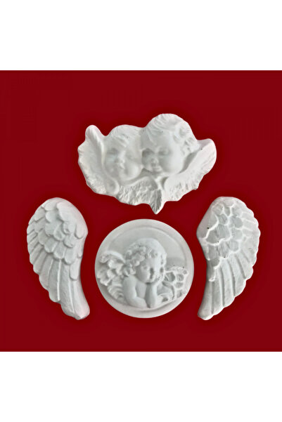 CREATIVITATEPLUS Set 4 figurine din ipsos Elemente Religioase