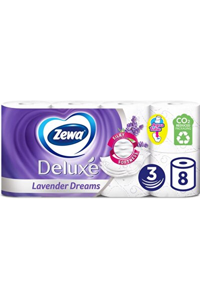 Zewa Set 3 x Hartie Igienica Deluxe Lavender Dreams, 3 Straturi, 8 Role