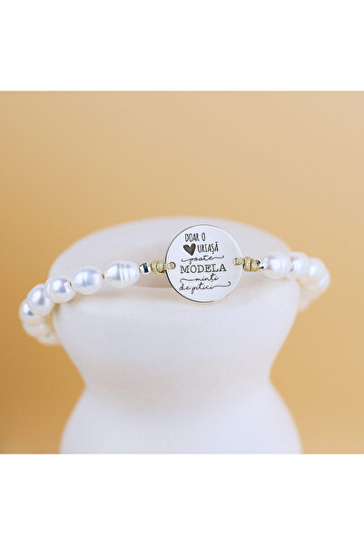 BLACK SWAN Bijoux Bratara Cadou Educatoare - Bratara perle de cultura si banu...