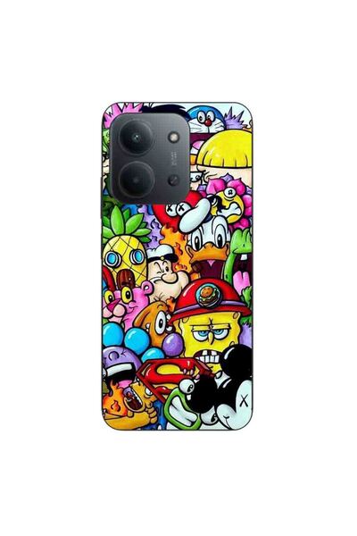 OEM Θήκη συμβατή με Xiaomi Redmi 15C Σιλικόνης Gel TPU με σχέδια Pop Art Κινο...