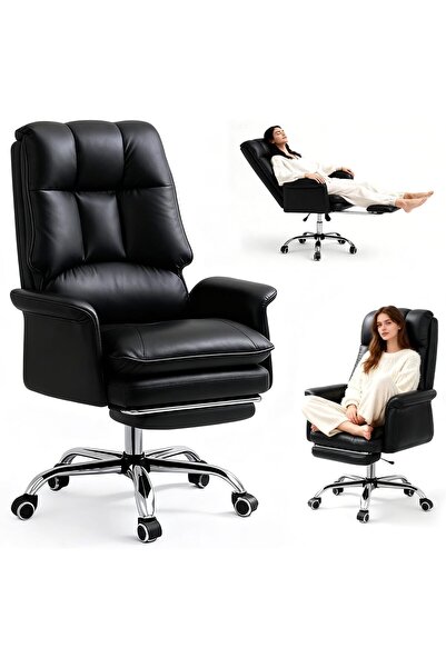 HI-FINE Office Chair with Foot Rest, Office Desk Chair with Adjustable Lumbar...