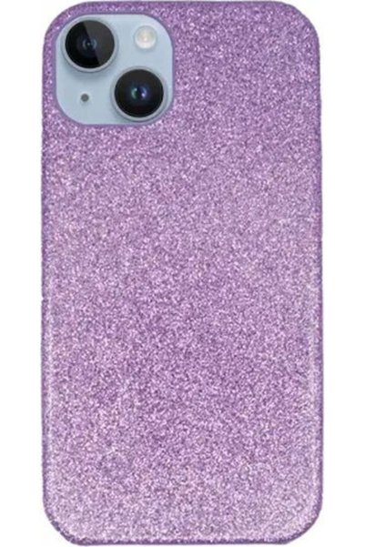 Vivid Πλαστική Μωβ Θήκη Πλάτης με Γκλίτερ για iPhone 15
