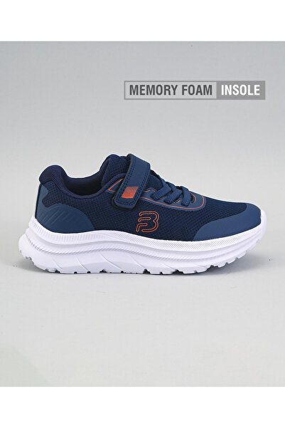 Bonfino Hook & Loop Closure Memory Foam Shoes - Navy Blue