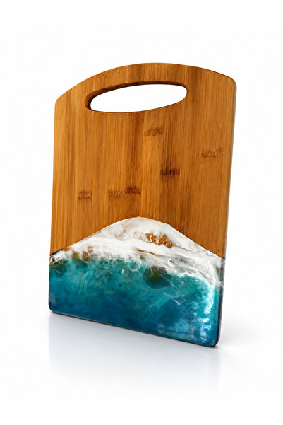 Alpha Spark Epoxy "Ocean Breeze" Handmade Serving Platter and Chopping Board ...