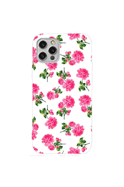 Other Apple iPhone 12 Pro Roses White Transparent Silicone TPU Θήκη