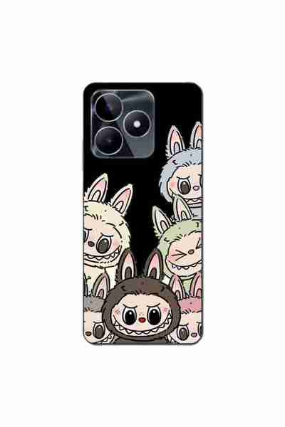 OEM Husa compatibila cu Realme C53 Silicon Gel Tpu Model Labubu Pattern Black