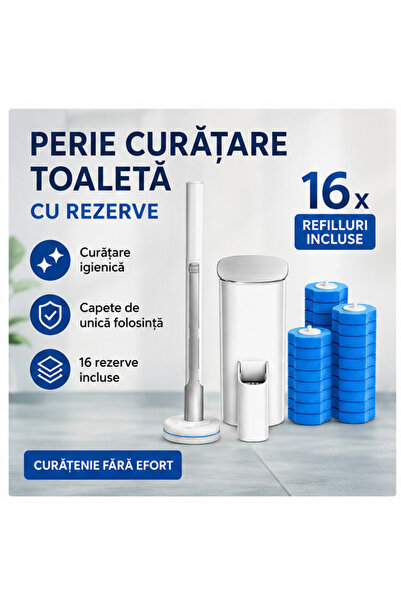 OEM Perie curatare toaleta cu rezerve, capete de unica folosinta