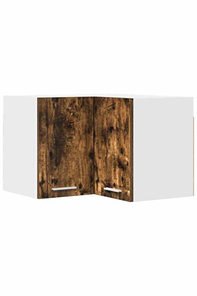 vidaxl Wall cabinet Smoked oak and white 57 x 57 x 40 cm